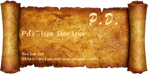 Pólya Dorina névjegykártya